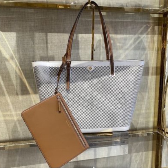 Brand new with tags Authentic Tory Burch Emerson Tote light cream - Picture 8 of 14